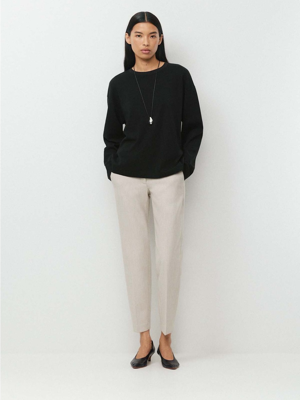 Aritzia Babaton Markova Pant in Heather Matte Pearl
